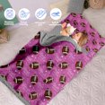 thumbnail image 4 of Kainsy Custom Toddler Nap Mat for Daycare Sleeping Bag for Girls, Kids Nap Mats with Pillow Blanket for Preschool Kindergarten, Personalized Name Easy Carry Nap Sack Pink Football, 4 of 9