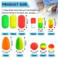 thumbnail image 5 of FUSIGO Pompano Rigs Floats Beads Kit,Foam Snell Fishing Floats Bobbers for Surf Fishing Live Bait Walleye Rig Making Accessories Bullet Cylinder Float for Trout Catfish, 5 of 7
