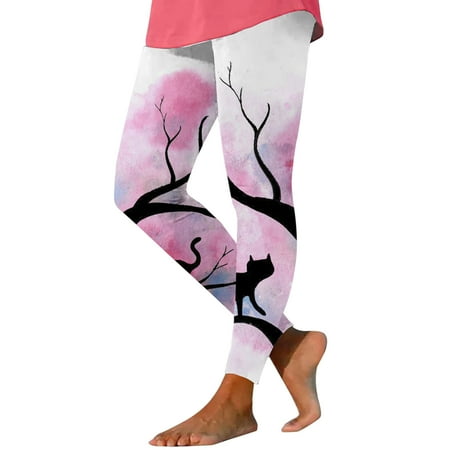 

Womens Full Length Pants Leggings Clearance Pattern Leggings Slimming Bib Pants Coverall Trouser Long Pant Trendy Fashion Pajama Pants for Women Pink M