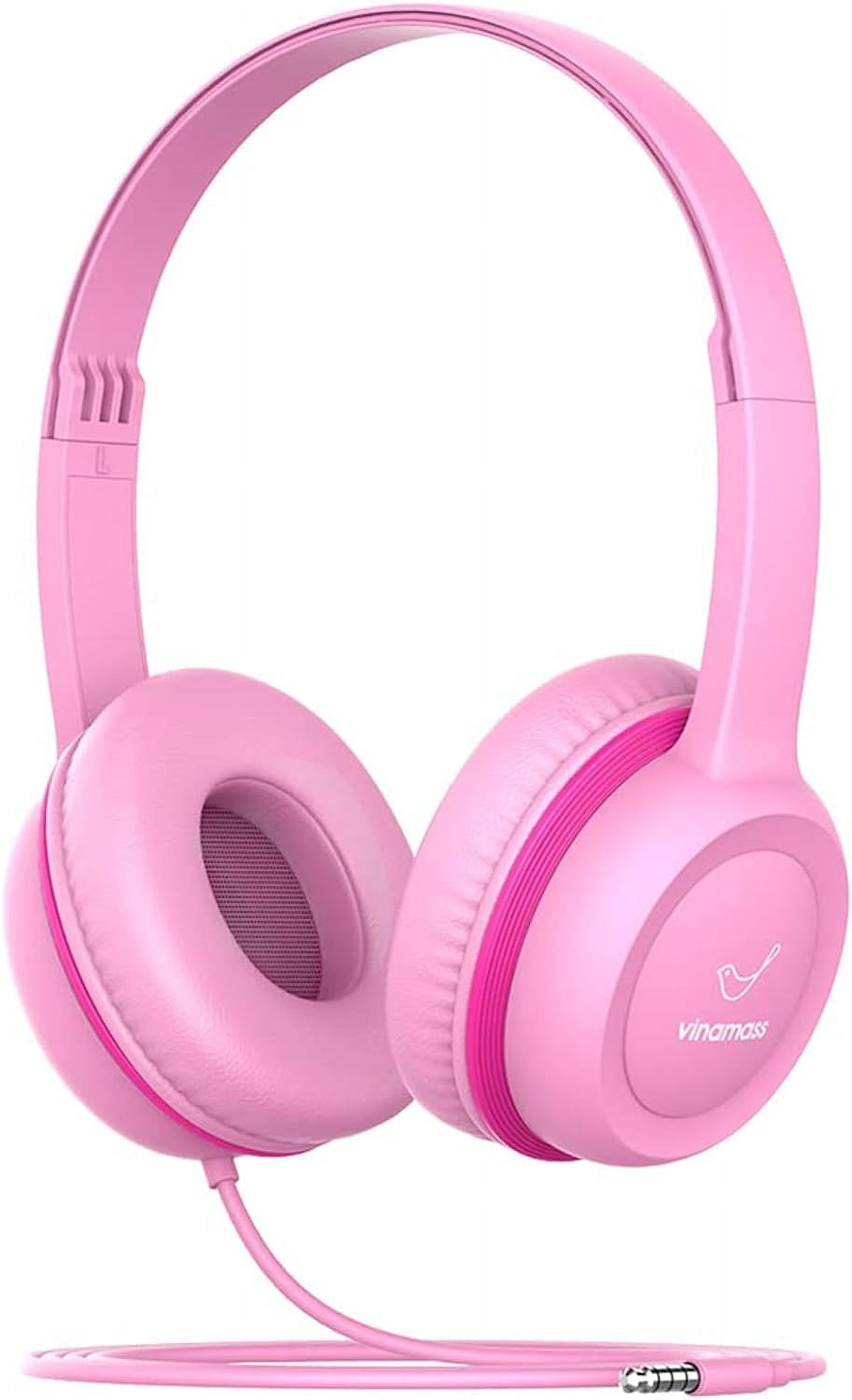 Vinamass Kids Headphones, Ear Headphones for Kids, Wired Headphones with Safe Volume Limiter 85dB, Kids Headphones with Cord 3.5mm Jack Wired for School Tablet