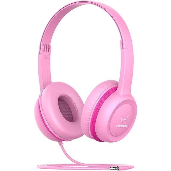 Vinamass Kids Headphones, Ear Headphones for Kids, Wired Headphones with Safe Volume Limiter 85dB, Kids Headphones with Cord 3.5mm Jack Wired for School Tablet