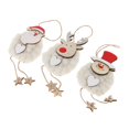 thumbnail image 1 of 3 Unids Adornos De árbol De Navidad Decorativa Adornos Colgantes Con Y Ciervo De Santa Claus Estatuilla Blanco BLESIY Muñeca duende de la Navidad, 1 of 8