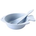 thumbnail image 1 of 1 Set Unbreakable Cereal Bowl Wheat Straw Bowl Fish Shaped Bowl with Spoon, 1 of 7