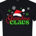 thumbnail image 4 of Inktastic Grandma Claus with Christmas Santa Hat and Snowflakes T-Shirt, 4 of 5