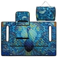thumbnail image 3 of Xoenoiee Blue Peacock Print Golf Cart Seat Covers, Club Car Precedent Seat Cover, Golf Cart Seat Blanket Covers for 2 Person Seats, Summer Golf Cart Seat Towel, 3 of 7
