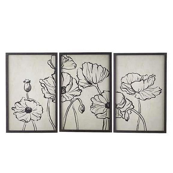 Botanical Framed Triptych - Set of 3