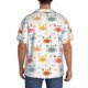 thumbnail image 3 of Balery Colorful Crabs Camisa Casual de Manga Corta con Botones para Hombre, Texturizada, Estilo Cubano, para Playa, Verano-Medium, 3 of 5