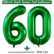 thumbnail image 2 of Globo LVMOQIQIU, 40 cm, verde oscuro, número 60, fiesta de cumpleaños, 2 of 7