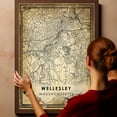 thumbnail image 6 of Wellesley Vintage Map Prints Canvas, Massachusetts Map Art Canvas, Canvas, Wellesley Map City style vintage Canvas , Canvas Wall Art, Street Map Artwork Canvas, 6 of 6