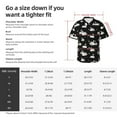 thumbnail image 5 of Susaid Swan And Dragonflies Print Short Sleeve Shirts Button Down Casual Shirts Summer Beach Aloha Button Down Short Sleeve for Men ,Large, 5 of 7