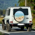 thumbnail image 2 of Yuyamidu Starfish Tire Cover Beach Spare Wheel Protectors Waterproof Spare Wheel Tire Cover Universal Fit for Trailer Truck Campers, Blue, 2 of 5