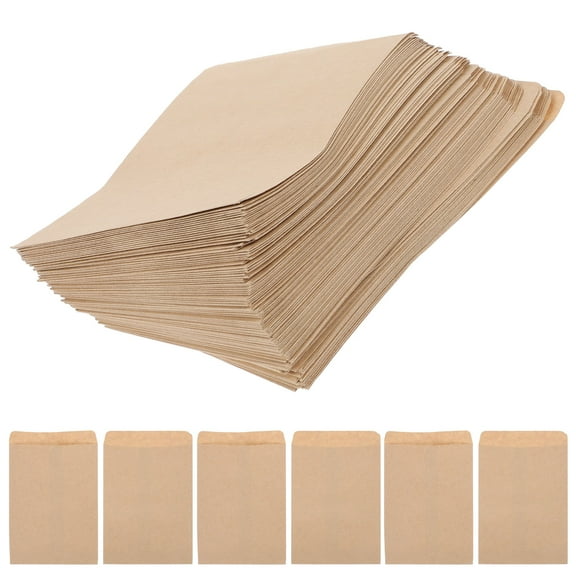 KALLORY Kraft Seed Packaging Bags Slim Envelopes for Wedding Favors and General Use 100 Pieces