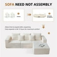 thumbnail image 6 of Garaneeds Modular Sectional Sofa for Living Room, 108" L-Shape Boneless Couch with Oversized Chaise, Beige, 3 Seats, Right Side, 6 of 10