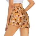 thumbnail image 4 of Picia Hippie Ditsy Floral Pattern Women's 2 in 1 Athletic Running Shorts High Waisted Workout Casual Gym Sweat Shorts with Comfy Liner Zipper Pockets-X-Large, 4 of 9