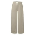 thumbnail image 5 of YDKZYMD Women's Sweatpants Light Gray Wide Leg Clearance Elasticwaist with Pockets Sweatpants High Waisted Straight Leg Fall Baggy Pants Teen Girls Flare Petite Jogger Pants Khaki XL, 5 of 7