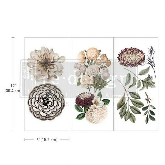 Prima Marketing Re-Design Decor Transfers 6"X12" 3/Sheets-Natural Flora