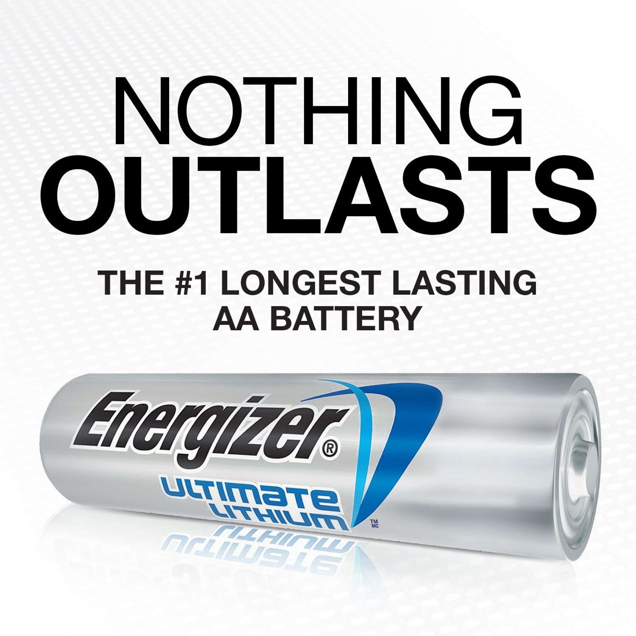 Piles AA Energizer Ultimate Lithium, longue durée, tout usage, paq. 8