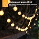 thumbnail image 3 of Cadena de luces solares de 6,5 m con 30 bolas de bombillas LED, luces navideñas para exteriores, luces decorativas para jardín y acampada, 3 of 6