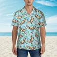 thumbnail image 2 of Fotbe Cute Otters Hawaiian Shirt for Men Unisex Summer Beach Casual Short Sleeve Cotton Linen Button Down Shirts-X-Large, 2 of 5