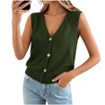 thumbnail image 5 of Women's Plus Size Vest Cozy V-Neck Knit Button Down Sleeveless Casual Sweater Vest for Layering & Daily Wear, 5 of 9