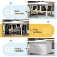 thumbnail image 3 of Mellcom 10'x13' Outdoor Patio Gazebo with Mosquito Netting,Double Roofs Metal Frame Canopy Gazebo with Privacy Curtains for Backyard,Deck,Garden,White, 3 of 7