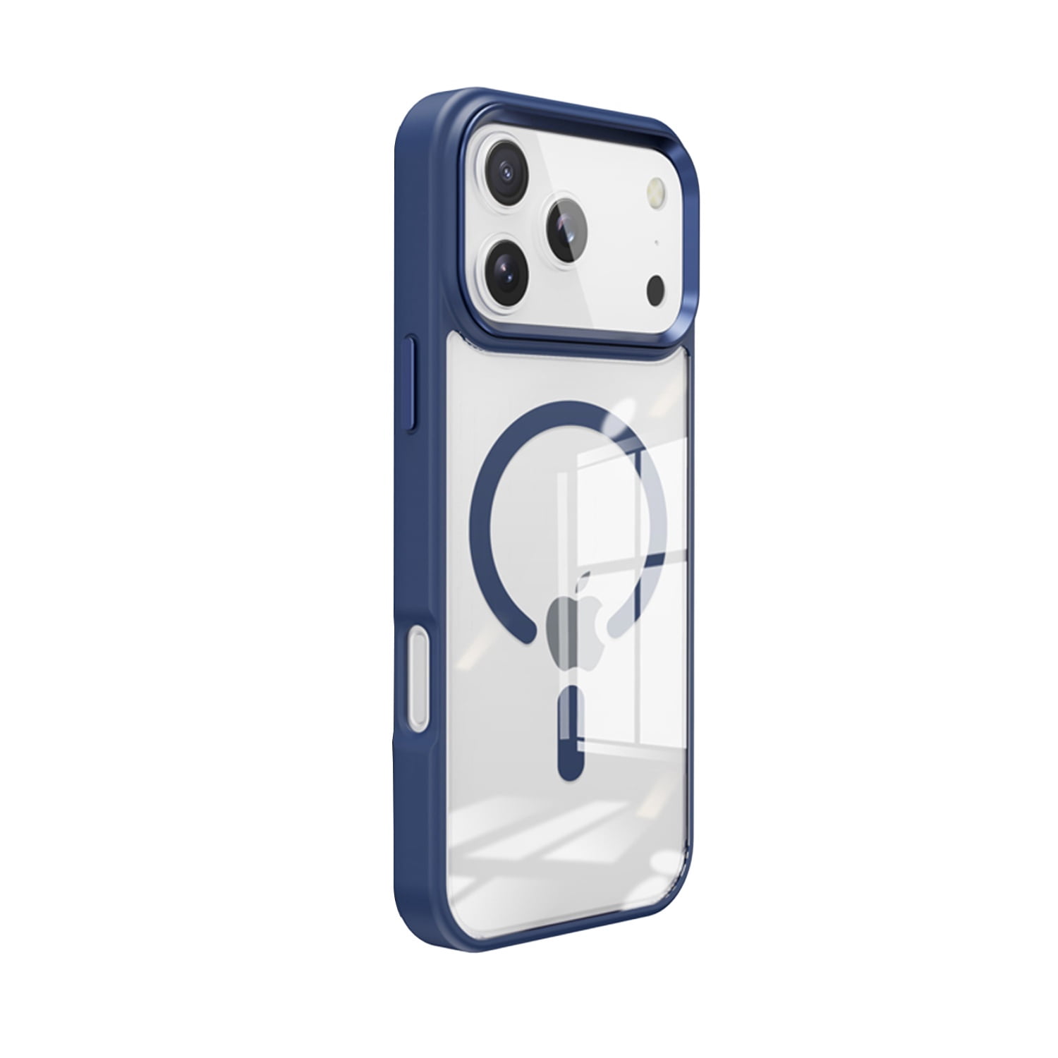 Sleek Metal Case with Wireless Charging for iPhone 17 Pro Max - Darkblue