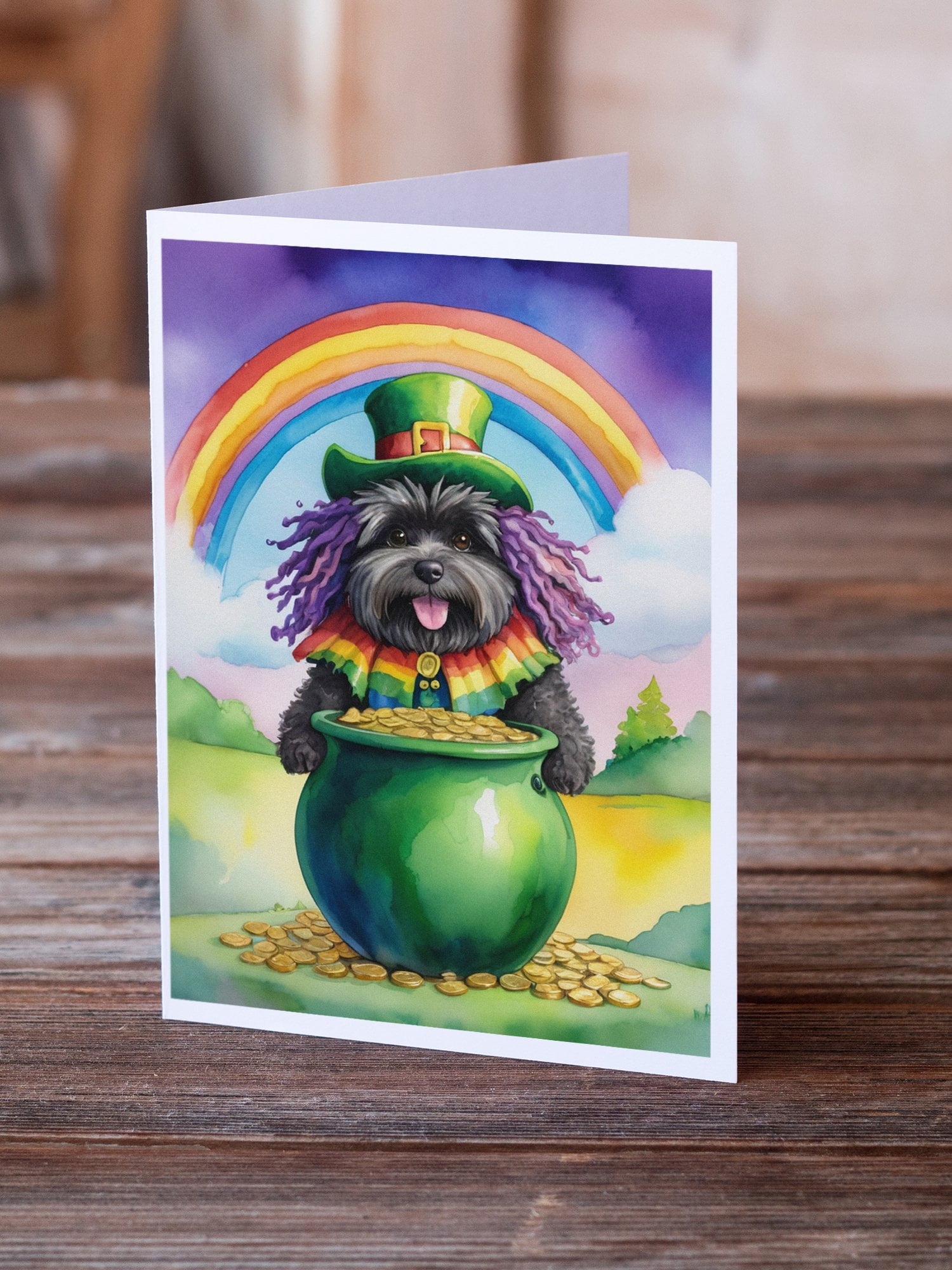 Puli St Patrick's Day Greeting Cards Pack of 8 7 in x 5 in