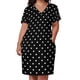 thumbnail image 3 of Vestido suelto con bolsillos y lunares en blanco y negro vestidos para mujer vestidos de noche vestido para mujer, 3 of 7