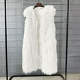 thumbnail image 5 of JGGSPWM Women's Long Faux Furry Vests Shaggy Sleeveless Jacket Coat Outerwear White 2XL, 5 of 5