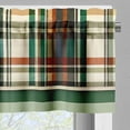 thumbnail image 4 of Ambesonne Floral Art Valance & Curtain 3 Pcs Set, Peony Eucalyptus Tartan, 55"x24", Laurel Green Multicolor, 4 of 7