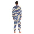 thumbnail image 4 of FORMRS Onesies Pajama for Adults Unisex Hoodie Winter Jumpsuit One Piece Sleepwear, Sizes S-2XL, Blue Wave Pattern, 4 of 7
