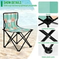thumbnail image 4 of 600D Oxford Camping Chair Portable Foldable Chair Supports 220 lbs for Picnic, Fishing, Backpacking Pastel Green and Peach Bows, 4 of 8