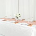 thumbnail image 4 of Balsa Circle 6 feet Rose Gold Reversible Metallic Woven Vinyl Plastic Table Runner Party Events Catering Decorations, 4 of 8