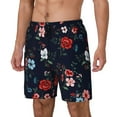 thumbnail image 1 of Balery Vintage Rose Bañador para hombre, shorts de playa de secado rápido con entrepierna y forro de compresión-X-Large, 1 of 6