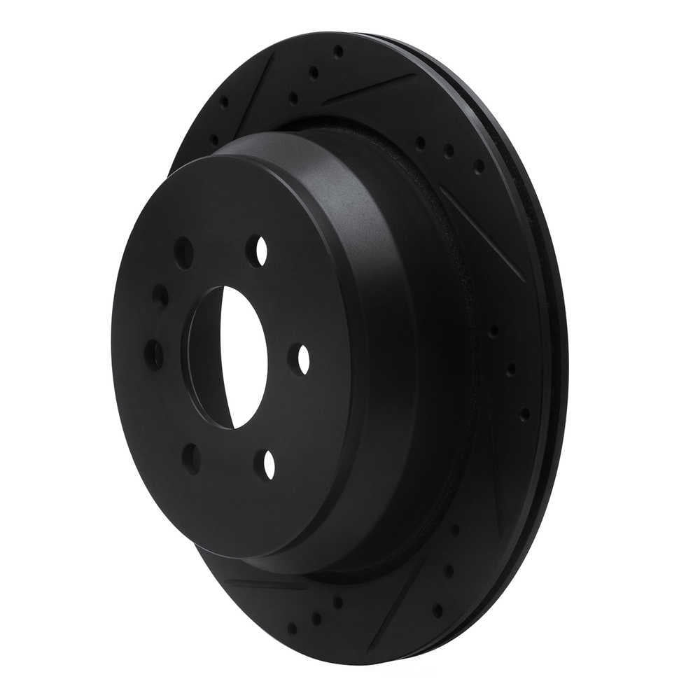 Dynamic Friction Company 633-48063L DFC Brake Rotor - Drilled And Slotted - Black
