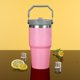 thumbnail image 1 of Botella de agua deportiva con pajita y asa de 20/30 oz termo de acero inoxidable de doble capa para deportes al aire libre, 1 of 8