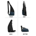 thumbnail image 3 of Gustave Crossbody Sling Bag for Men Slim Chest Pack Waterproof Lightweight Casual Sling Backpack Shoulder Daypack for Travel Hiking, Blue, 3 of 8