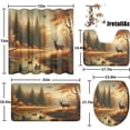 thumbnail image 2 of Rustic Cabin Hunting Theme Deer Shower Curtain Sets 4 Piece,Vintage Watercolor Farmhouse Fall Forest Wildlife Pheasants Ducks Bathroom Decor with Rugs Include Waterproof Non-Slip Toilet Lid Cover, 2 of 8