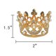 thumbnail image 2 of Mini corona de princesa dorada con tiara para tartas y cupcakes, ideal para baby shower, cumpleaños, fiestas de princesas., 2 of 4