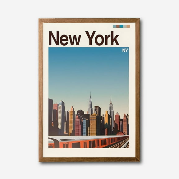 Modern New York Skyline Canvas Wall Art – Contemporary Urban Decor Print