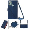 thumbnail image 2 of Funda de piel tipo bandolera para Infinix Hot 10 Play, color azul, 2 of 5