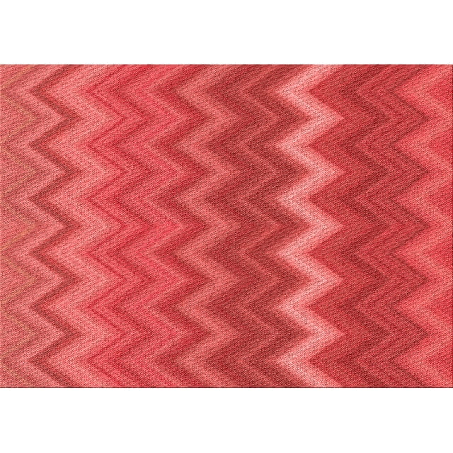 Ahgly Company Tapis Rectangulaire Lavable en Machine Rouge Transitionnel, 7 Pieds x 10 Pieds