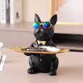 thumbnail image 4 of Bouledogue Noir avec Plateau - Statue, 4 of 4