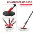 thumbnail image 2 of Spin Mop and Bucket with Wringer Set,360° Mop and Bucket System with 3 Microfiber Mop Refills and 61" Extended Handle for Floor Cleaning(Black), 2 of 8