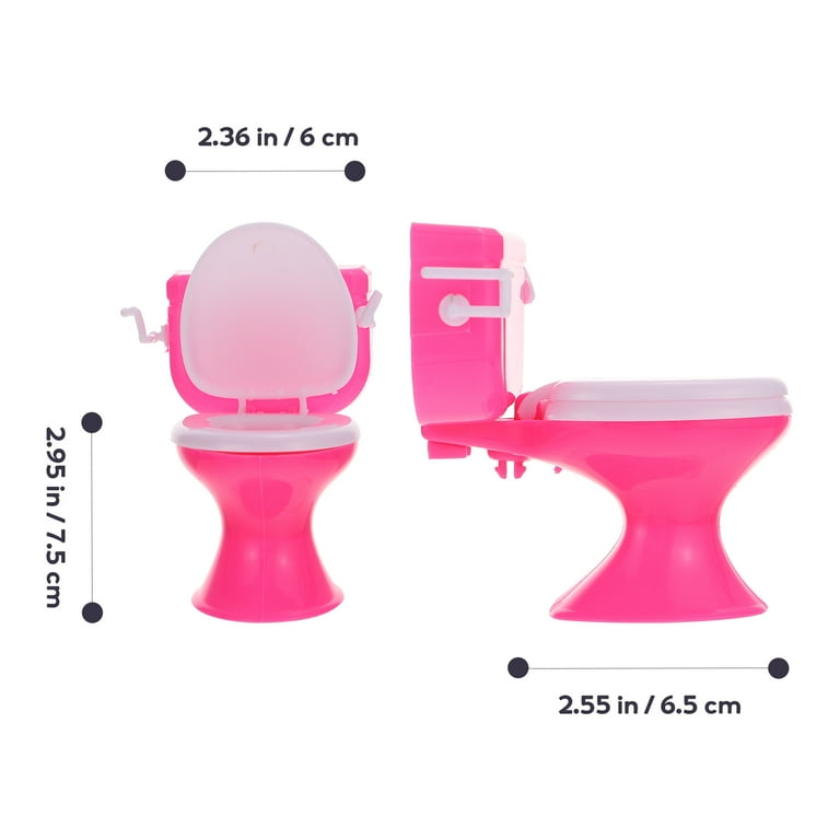 Dollhouse Mini Toilet Bowl Barbie Toilet Diy White Ceramic Toilet