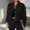 thumbnail image 6 of Tqcoqu Corduroy Jacket for Women, Long Sleeve Button Down Cropped Jacket, Dressy Casual Lightweight Crop Shackets with Pockets, Fall Winter Outwear,2026 Fashion Outfit, 6 of 10