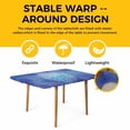 thumbnail image 4 of Boho Flowers Table Cloths for 5 Foot Rectangle Tables, Blue Floral Bohemian Vintage Country Patio Waterproof Elastic Fitted Tablecloths, Washable Rectangular Table Cover for Camping, 4 of 8