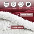 thumbnail image 5 of Sherpa Wearable Blanket with Sleeves Arms, Super Soft Warm Comfy Large Fleece Plush Sleeved TV Throws Wrap Robe Blanket for Adult Women and Men by Catalonia, Wine, 72" x 55”., 5 of 9