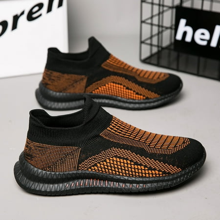 

Unisex Knit Breathable Lightweight Slip On Sneakers Men‘s Sock Shoes