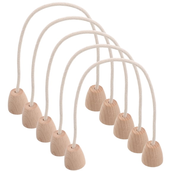 CIMAXIC 5-Pack Cotton Rope Croquet Wickets with Wooden Bases - Replacement Hoops for Lawn Games, Backyard Fun, Park & Outdoor Activities